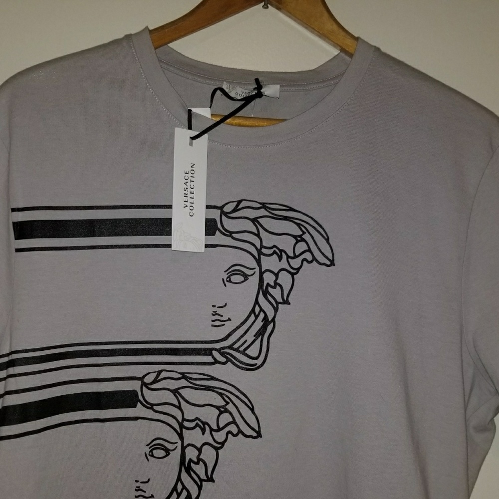Versace Collection 3 Medusa Gray Fashion T-Shirt